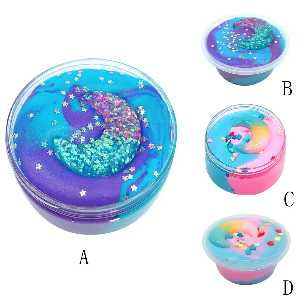 Crystal Slime Beautiful Color Mixing Cloud Putty Scented Stress Kids Clay Toy funny Antiestres Mucus Fidget Toys | Игрушки и хобби