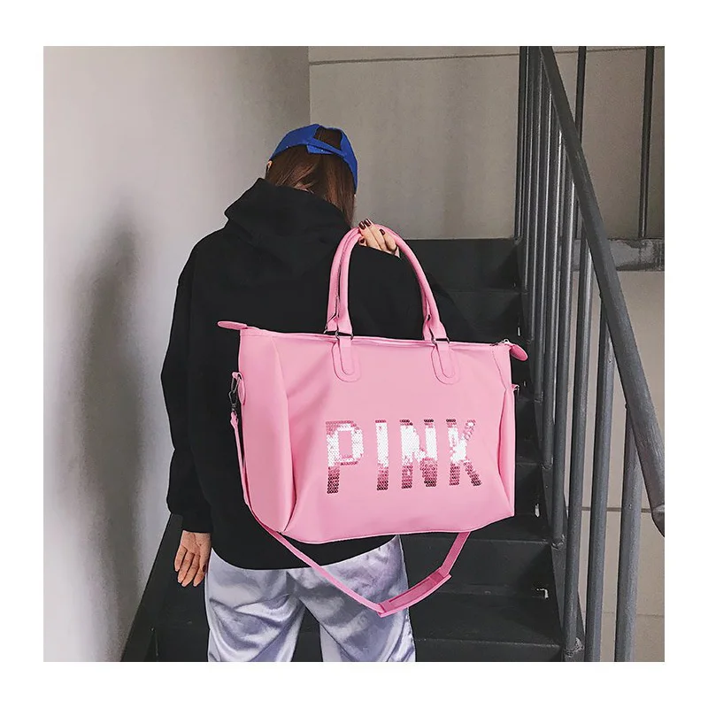 Дорожная сумка Новая розовая сумка Модная Портативная сумка для путешествий багаж большая емкость спортивная сумка Фитнес Йога сумка