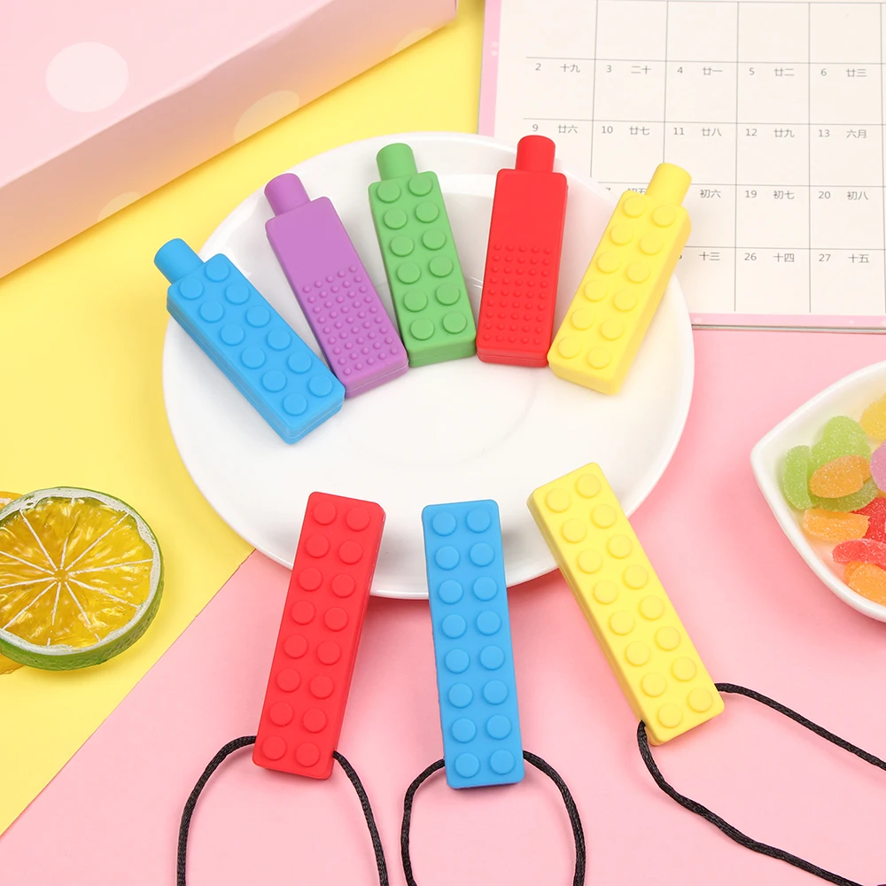 2019 новый детский карандаш прорезыватель жевательные сенсорные бусы Детские