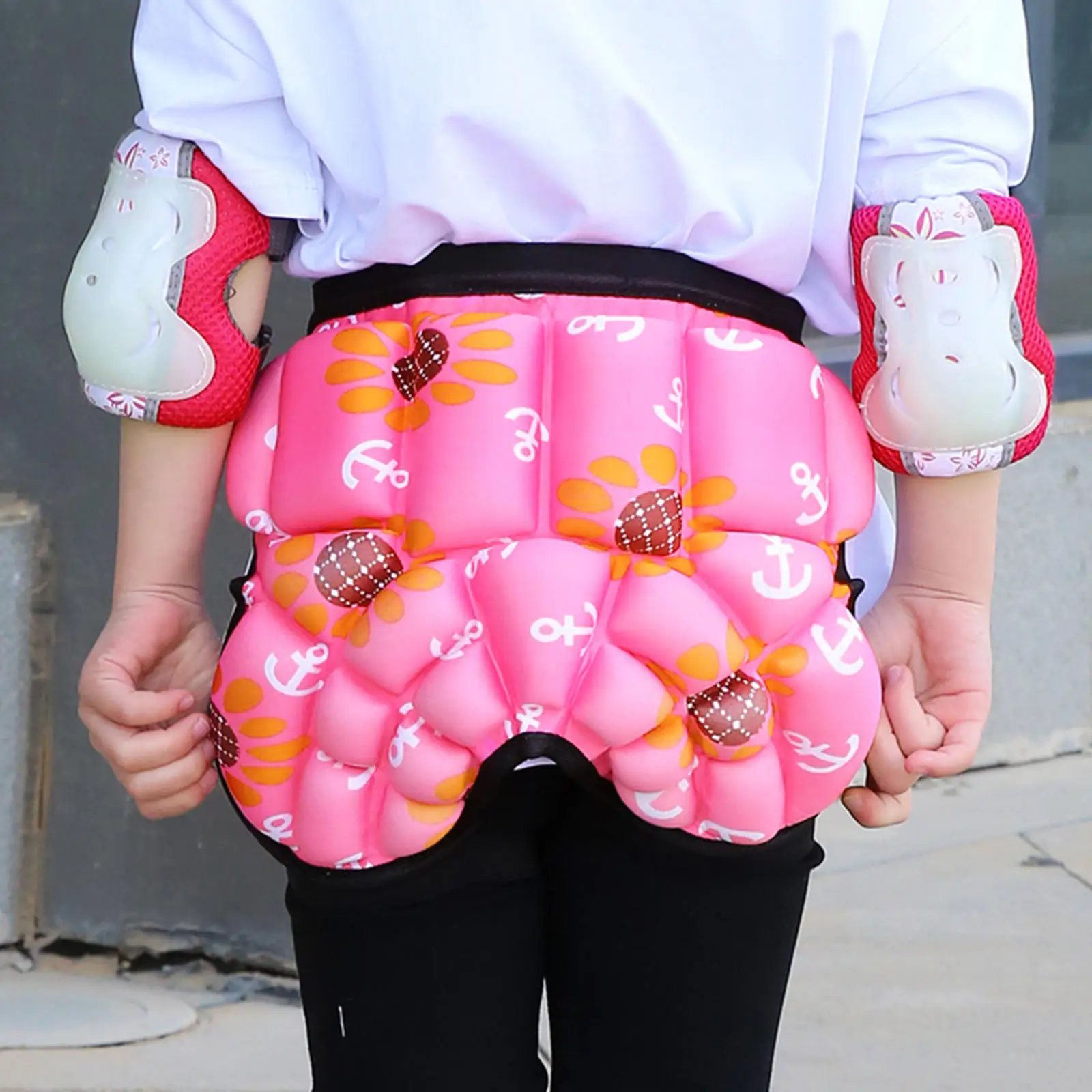 3D Padded Hip Protection Shorts Butt Guard Pad Lightweight for Roller Skating Ski Children