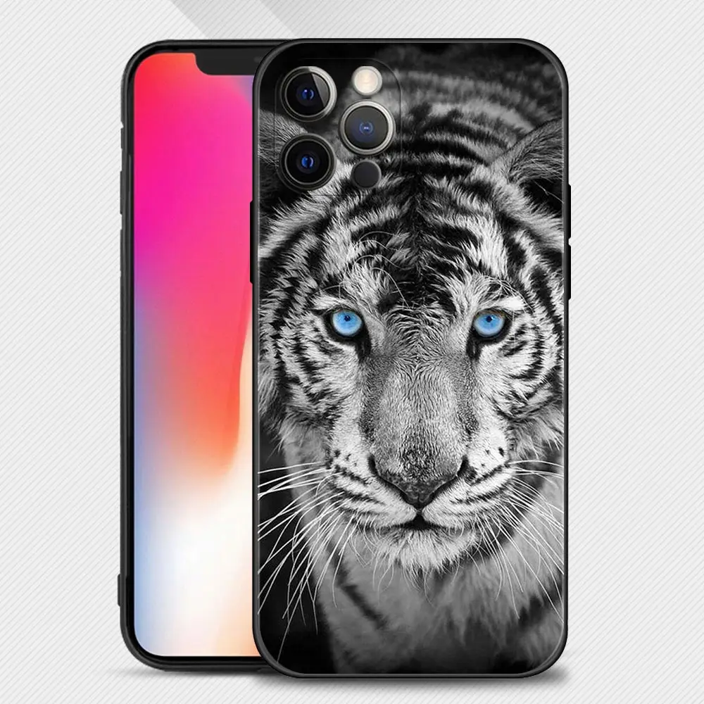 Case For Apple iPhone 13 12 11 Pro Max 13 12 Mini XS Max XR X 7 8 Plus 6 6S SE 2020 Cover Silicone Shell Wolf Lion Animal apple iphone 13 pro max case