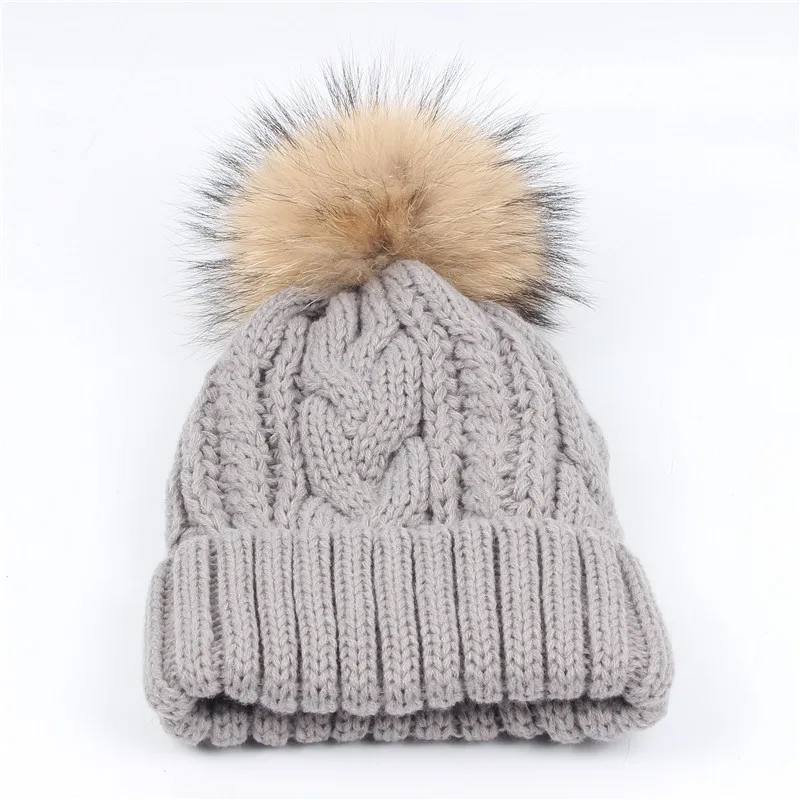 Женская зимняя шапка вязаная шар-помпон однотонная шапка Skullies Beanie шапка для мужчин девочек кепки в стиле хип-хоп