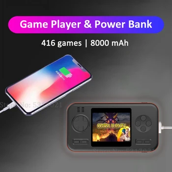 

Handheld Gamepad Console Power Bank Gaming Machine with 8000mAh 416 Classic Games Player Toys for Children Gift New Dropshipping