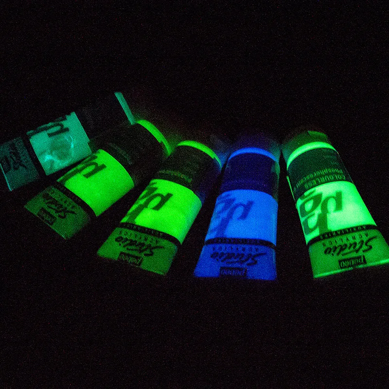 

100ML Acrylic Paint Glow in the Dark Glowing paints Luminous Pigment Fluorescent Fiber painting for fabric Art supplies
