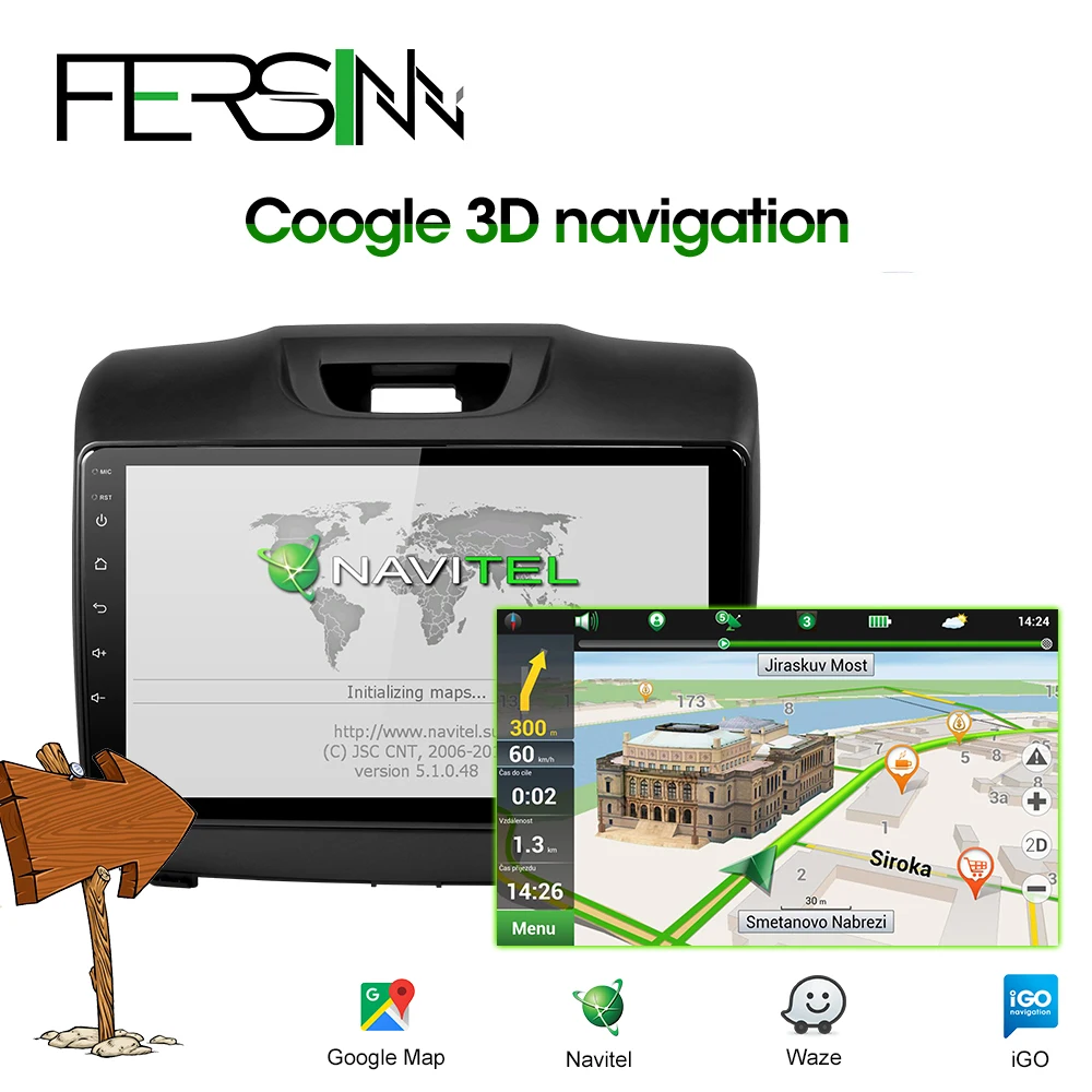 Top Fersinny android 9.0 car dvd gps player for Chevrolet S10 ISUZU D-MAX 2015-2018 Car DVD player Radio video player Navigation GPS 4