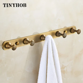 

Vintage Style brass Robe Key Hook Holder Clothes Storage Wall Hook Clothes Hat Hanger with Screws for Bedroom Living Room Porch