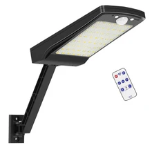 56 led solar lights outdoor Waterproof Adjustable With Three Modes Controller For Garden Wall Street lamp motion sensor light