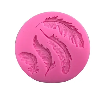 

1PC Feather Shape Silicone Mold Sugar Buttons Fondant Cake Chocolate Candy Gumpaste Decorating Tools High Quality Moulds