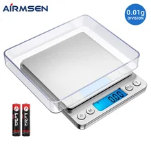 AIRMSEN – balance de cuisine numérique précise, poche, bijoux, régime, gramme, affichage LCD, 0.1/0.01g