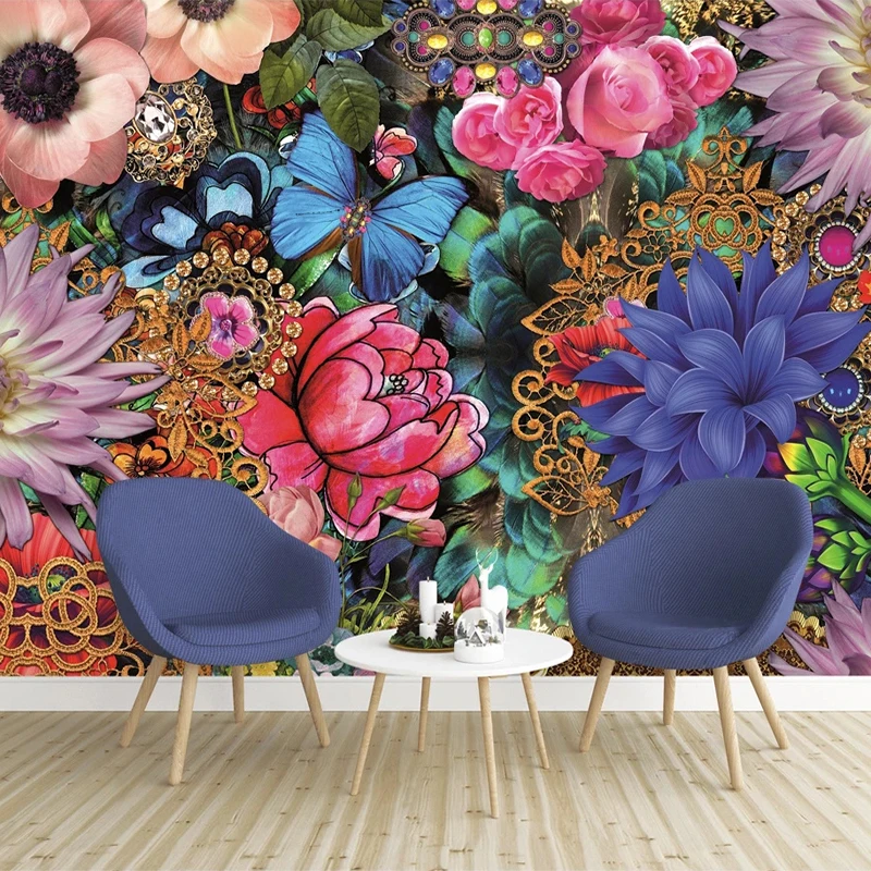 Mural 3D de pared Arte moderno Floral Arte Creativo y Abstracto Floral MURALES 3D DE PARED Novedades