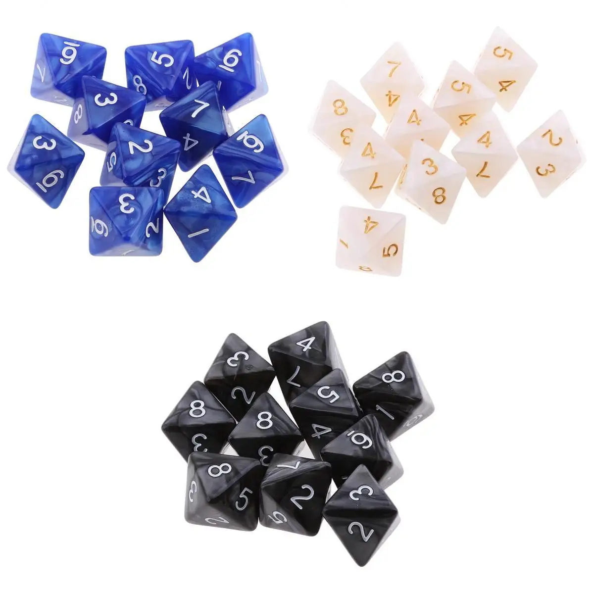 30 шт. 8 двухсторонние кости D8 многогранные для подземелий и драконов Roley игральные