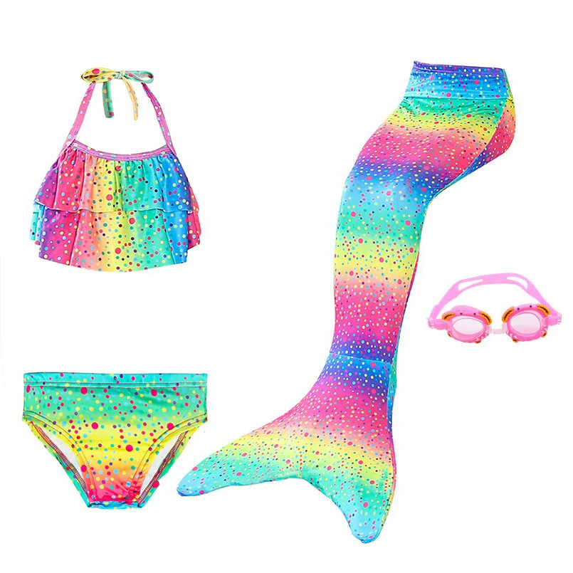 girls mermaid tail swimsuit DH102+b09