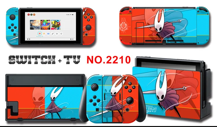 1set New Cute Anime Full Body Sticker for NS Switch Protective Cover Skin Colorful Art for Game Console Joy-Con Controller Decor