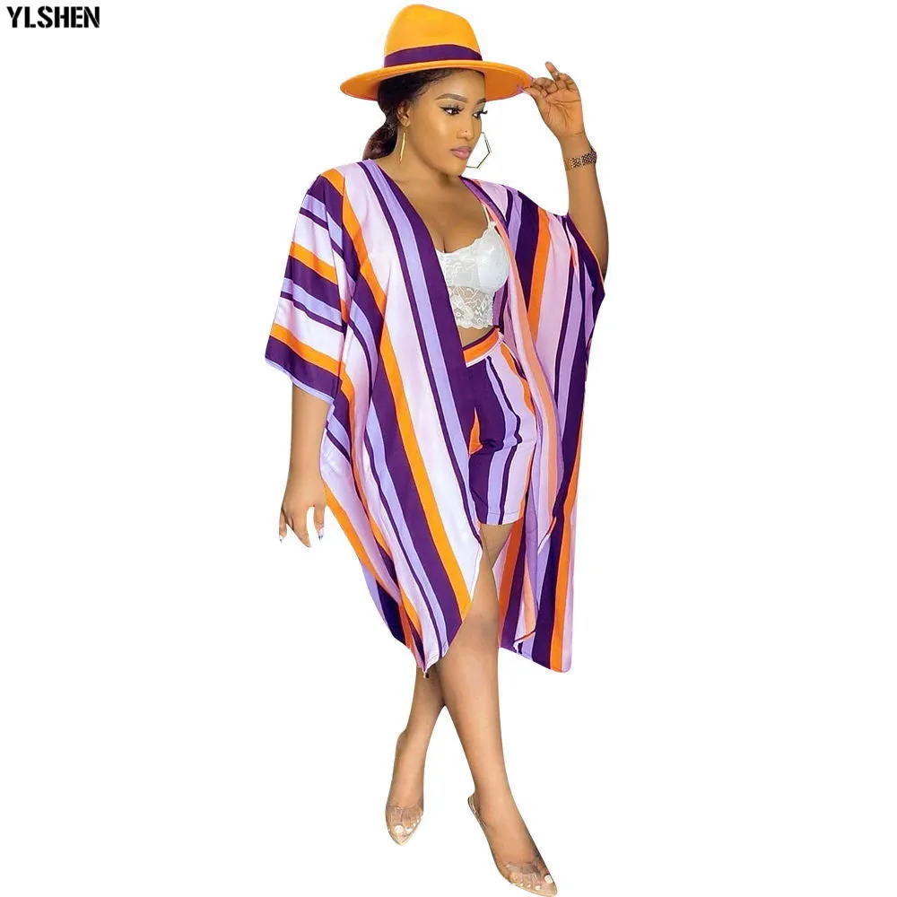 2 Piece Set African Clothes Dashiki Print African Dresses for Women Bazin Riche Long Sleeve Tops Jackets + Pants Shorts Suits Clothing 06