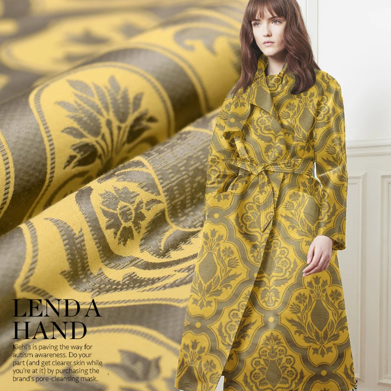 55 момме благоприятная Татуировка импортная жаккардовая хлопковая шелковая ткань для пальто telas tissu bazin riche getzner tissus au metre tecido