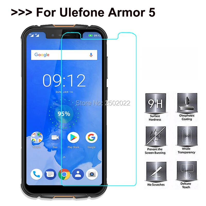 5 шт. закаленное стекло Ulefone Armor Защита для экрана 9H 2.5D Защитная пленка телефона
