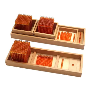 

Thousand Hundred Ten Beads Bar Children Decimal System Learning Toy with Tray