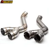 Titanium Alloy Motorcycle Exhaust Muffler Link Pipe for S1000RR 10-14 S1000R 14-16 Motorbike Muffler Exhaust Connect Mid Pipe