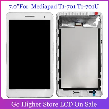 

7.0''For Huawei Honor Play Mediapad T1-701 T1-701U Display Panel LCD Combo Touch Screen T1-701W Replacement Part With Frame