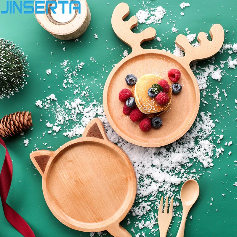JINSERTA деревянный поднос для хранения обеденное блюдо посуда фруктовый десерт торт суши салат поднос для завтрака креативный декоративный поднос