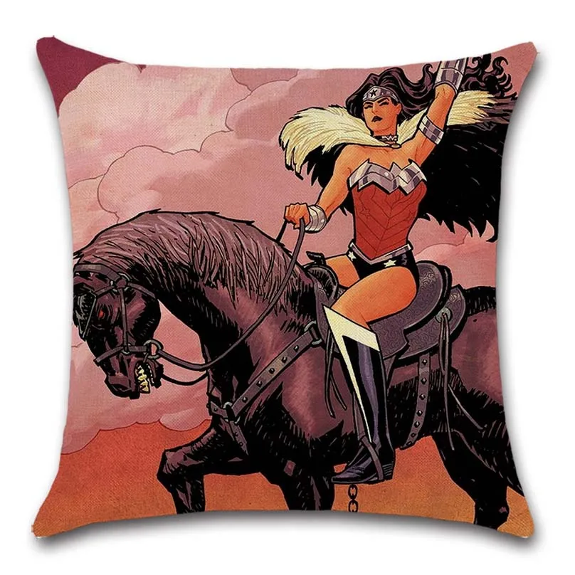 11 Ободок для волос в стиле Чудо-Женщина Супергерой комикс в виде логотипа наволочка украшение домашнего софа, кресло, сидение дети спальня подарок для друга наволочка - Цвет: 11