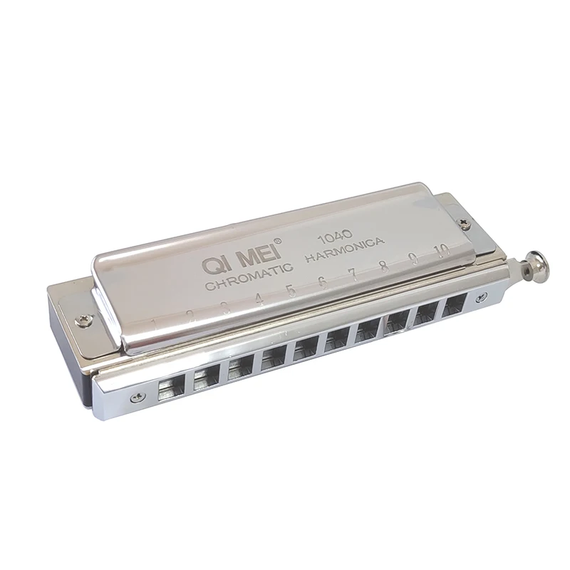 Qimei Chromatic 10 Holes Harmonica Mouth Organ Musical Instruments Key