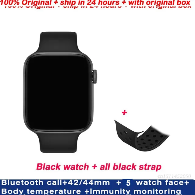 NEW T5+ Bluetooth call 44MM Series 5 Smart Watch Heart Rate Thermometer Pro  Smartwatch PK iwo 8 lite K8 iwo11 12 pro 13 k8 T8O|Smart Watches| -  AliExpress