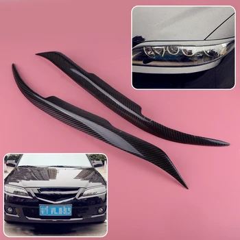 

beler 2PCS Car Carbon Fiber Style Headlight Eyebrow Eyelid Cover Trim Fit for Mazda 6 2003 2004 2005 2006 2007 2008