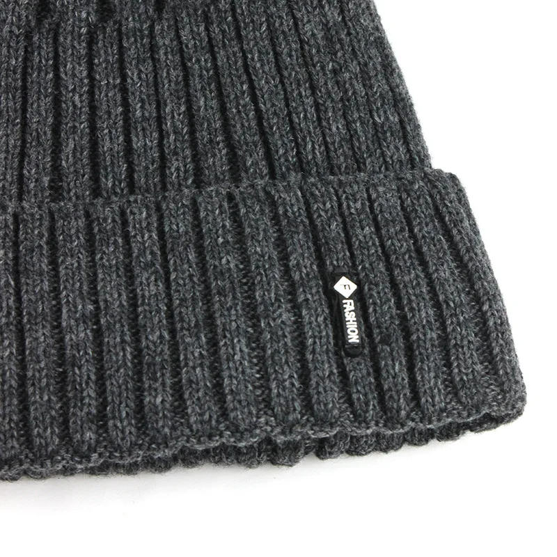 Skullies Beanies, зимняя вязаная шапка для мужчин и женщин, утепленная бархатная теплая шапка, уличная шерстяная шапка, шапки-унисекс