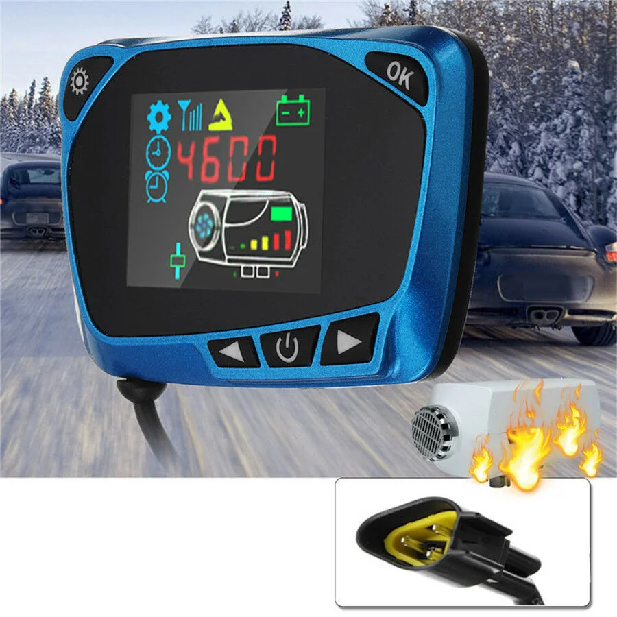 

Blue 12V/24V LCD Digital Display Monitor Switch For Diesels Air Parking Heater