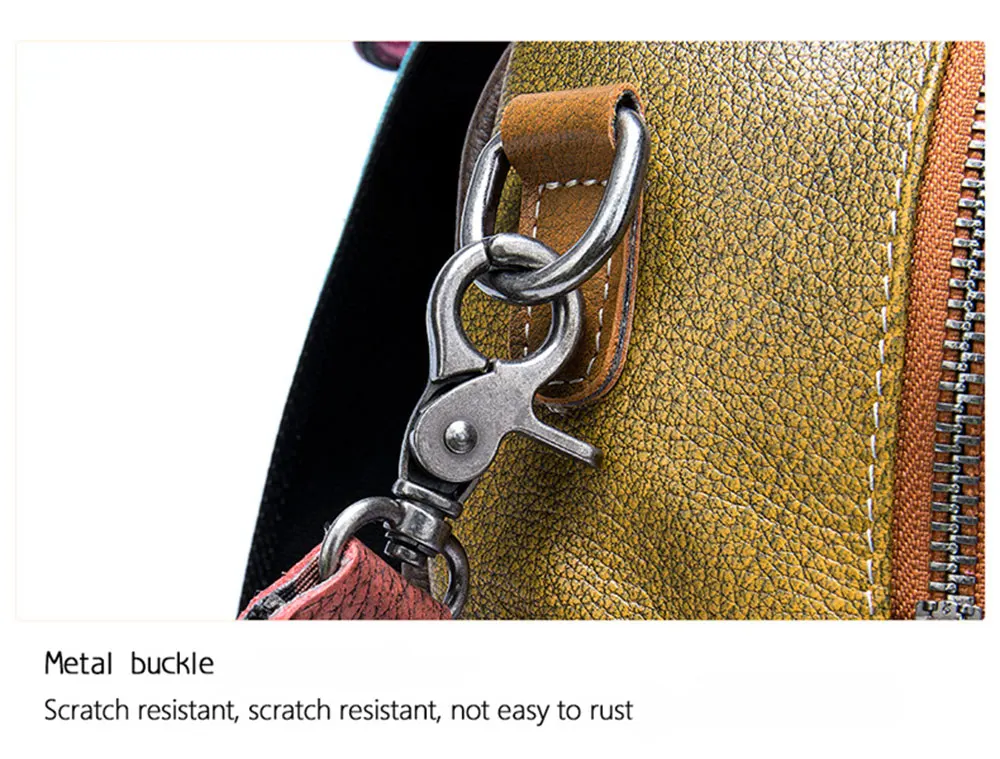 Lukegear Сумки из натуральной кожи Винтажный стиль смешанные цвета мин рюкзак женские сумки застегивающиеся на молнию школьные сумки