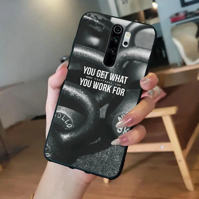 xiaomi leather case chain Bodybuilding Gym Fitness Coqu Soft Phone Cover for redmi note8pro note7 note5 note6pro 7 7A 8 8A Note8T note9s note9pro Cases xiaomi leather case Cases For Xiaomi