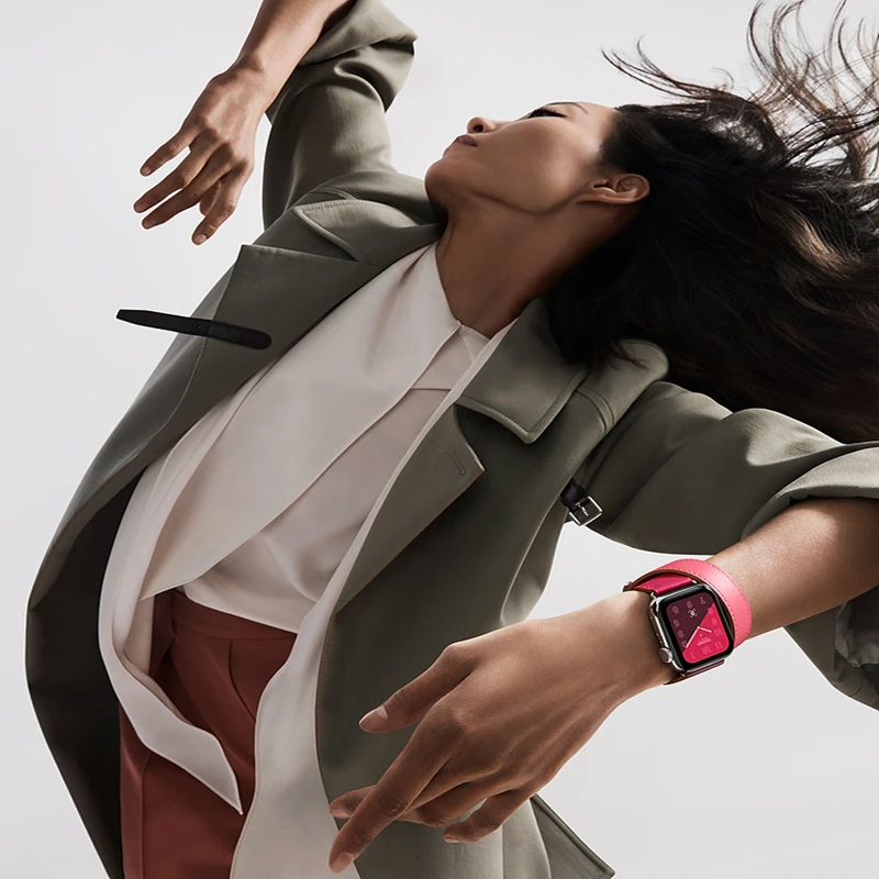 Ремешок для Apple watch band 5 4 44 мм 40 двойной тур из натуральной кожи correa iwatch 3 2 42 38
