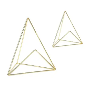 

Iron Geometric Business Name Card Holder Display Stand Rack Desktop Table Photo Note Folder Organizer 2 Sizes