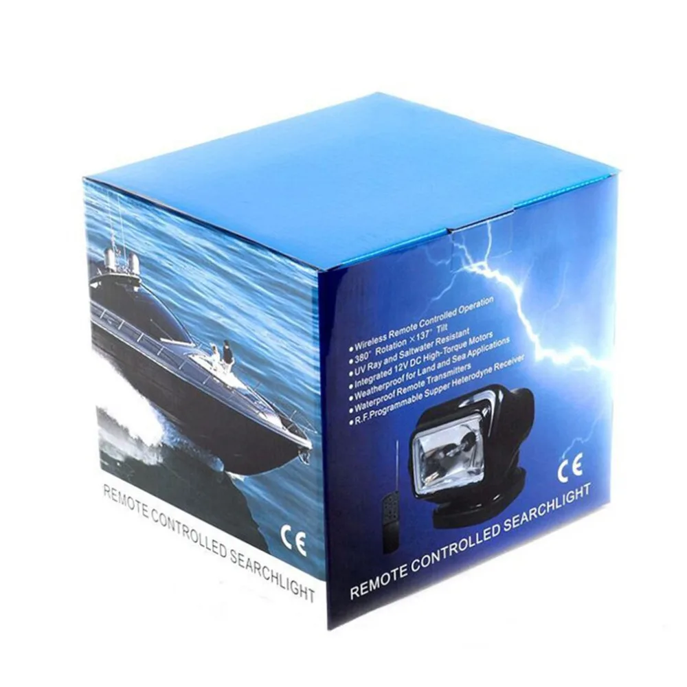Новинка 1 шт. 60 Вт Беспроводной Led морской поиск светильник 12V 24V Led поиск светильник дистанционного Управление Точечный светильник Автомобильный светодиодный рабочий светильник 12V
