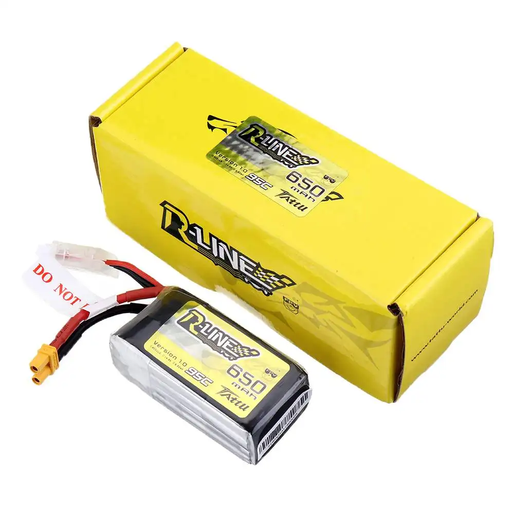 

Gens Ace Tattu R-Line 1.0 LiPo Rechargeable Battery 650/750/850mah 95C 3S 4S 6S1P for RC FPV Racing Drone Quadcopter