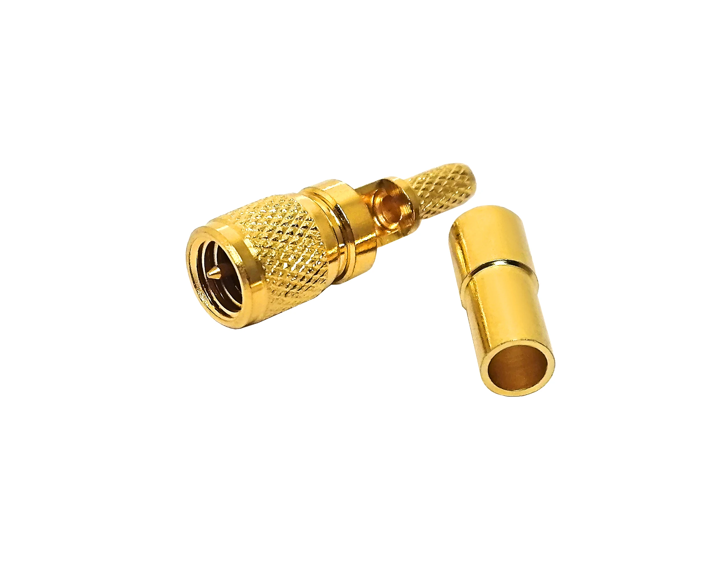 Ouro chapeado 10-32 microdot conector macho (plug)