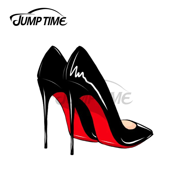 Jump Time 13X10.8Cm Per Sexy Louboutins Adesivi Per Auto Creativi E Decalcomanie Jdm Divertente Decorazione Vinile Impermeabile Tronco Car Wrap