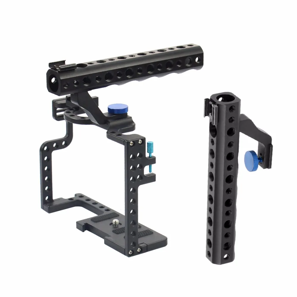 BGNing алюминиевая клетка для камеры для Panasonic GH5/GH4/GH3 Рамка Кронштейн с холодным башмаком расширенный двойной ручные ручки крепление