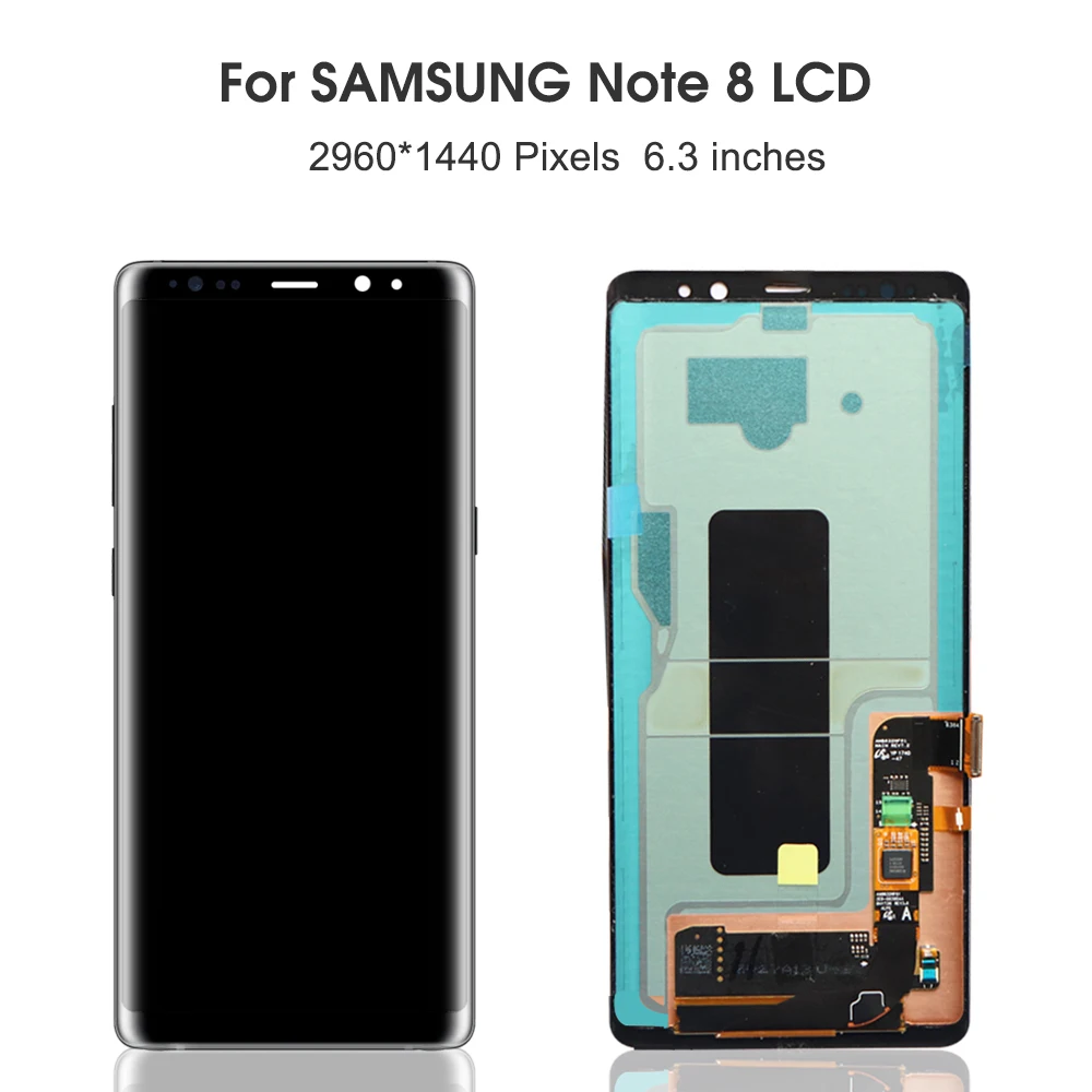 6,3 ''Супер AMOLED lcd для SAMSUNG GALAXY Note 8 Note8 N950 N950F дисплей кодирующий преобразователь сенсорного экрана в сборе