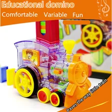 60/80/128 шт домино строительный блок ребенок мультфильм Поезд ралли двигателя в форме игрушка набор ралли домино блок игрушка, подарок на день рождения, Рождественский подарок