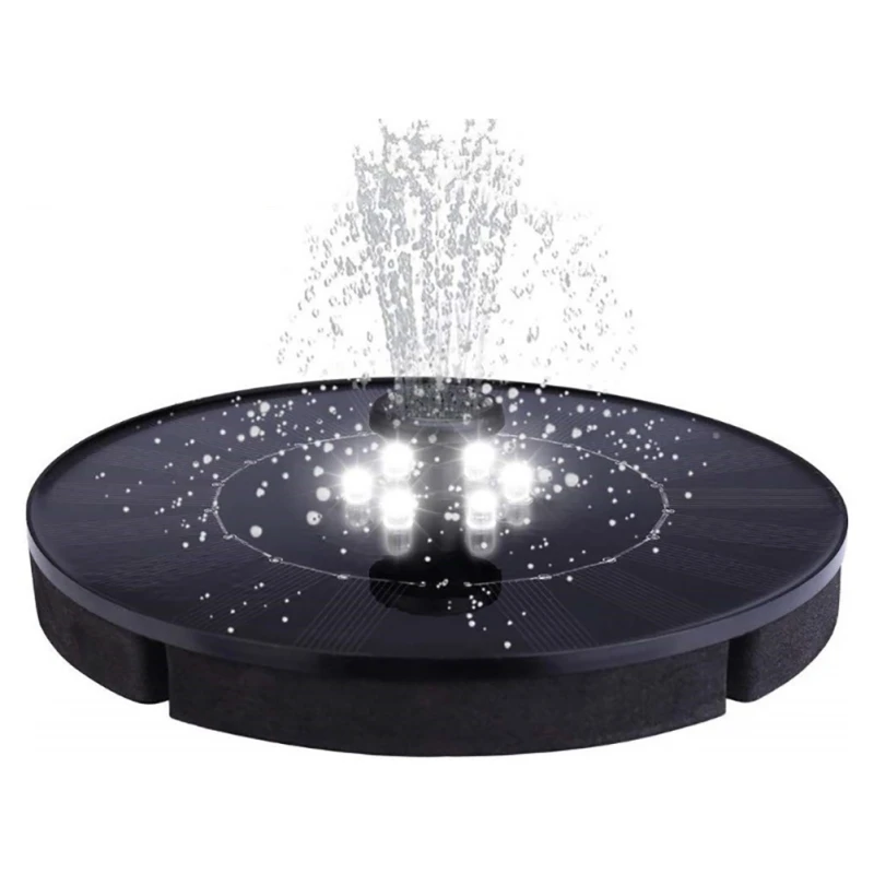 

Solar Fountain Solar Water Fountain with Led Garden Pool Pond Outdoor Solar Panel Fountain Floating Fountain Garden Decoration