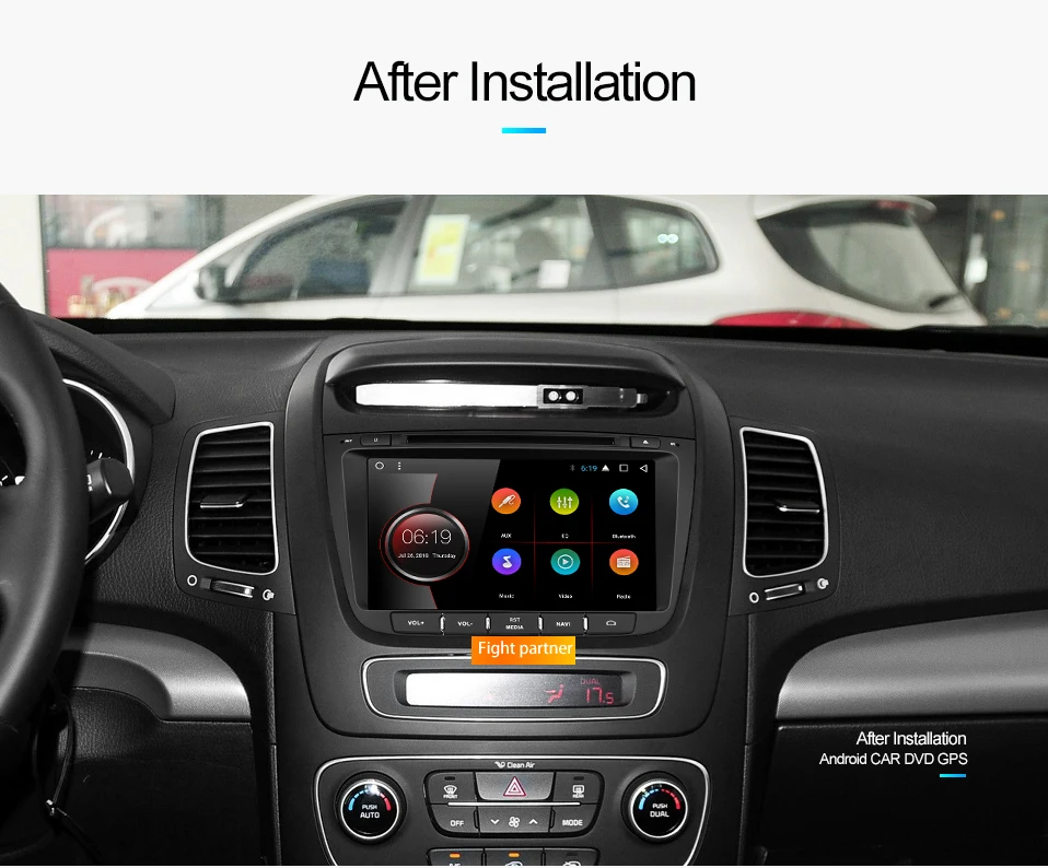 Best Android 8.1 car gps for kia Sorento 2013 2014 dvd car dvd gps player 2 din car stereo player gps naviigation 3