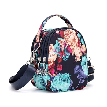 

Fashion Women's Crossbody Zipper Phone Shoulder Bag Ladies Multi-function New Hot Sale Printed Nylon Handbag