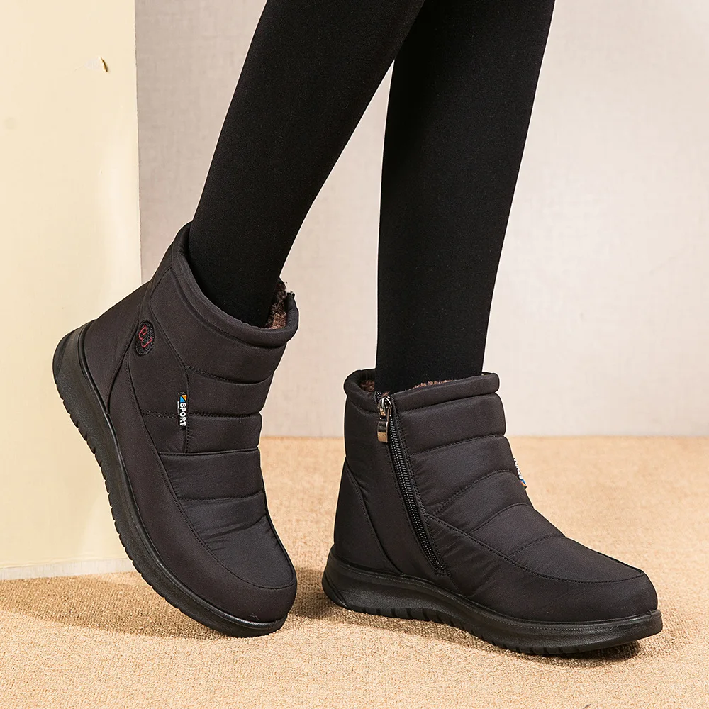 Europe Plus Size 43 Winter Snow Boots Women ANKLE Botas De Mujer Fashion Flat Women Shoes Casual Keep Warm Short Women Boots