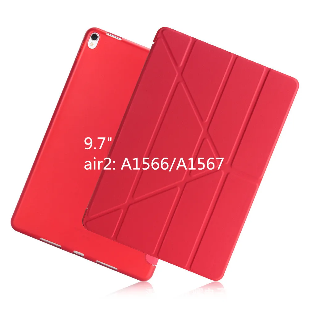 forair2red Ультратонкий чехол из ТПУ для iPad Air2, чехол, 9,7 дюйма, силиконовый мягкий чехол из искусственной кожи, умный чехол для iPad 6 поколения, чехол 580 - Цвет: forair2red