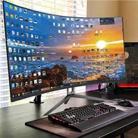 ultra thin wide computer gaming flat curved monitor  1