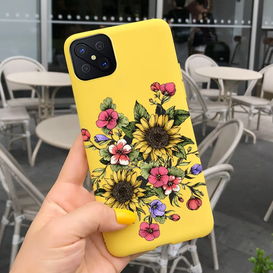 For OPPO Reno 4Z 5G Reno4Z CPH2065 Case Phone Cover Flower Cartoon Protective Bumper Funda Soft Coque For OPPO Reno4 Z A92s Etui