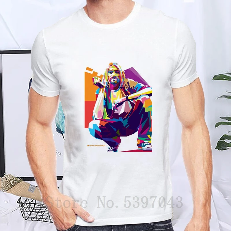 Nirvana Мужская футболка с коротким рукавом, модная футболка с принтом, топы с круглым вырезом, мужская белая футболка