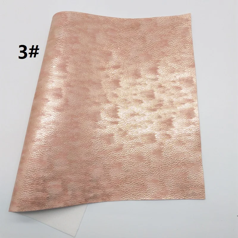 3 Мини-рулон 30x134 см розовая Золотая синтетическая кожа, искусственная кожа, кожаный рулон для изготовления луков LEOsyntheticoDIY SK224 - Цвет: 3